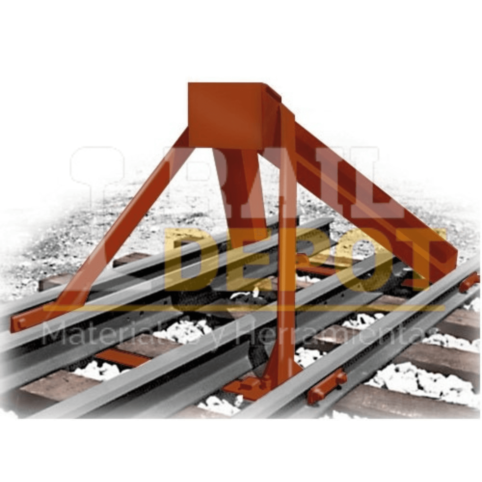 Tope de Vía Tipo Bumping Post – Completo